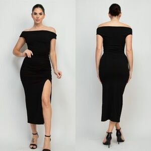 Elegant Black Off-Shoulder Dress